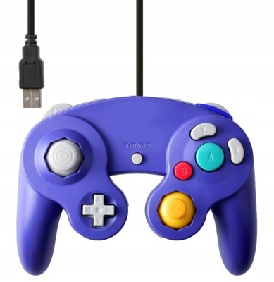 IRIS Pad gamepad kontroler USB do komputera PC jak pad GameCube niebieski