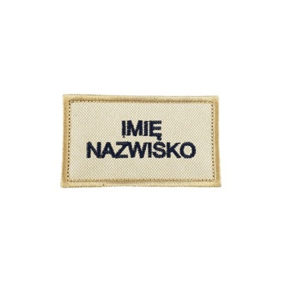 naszywka imiennik straż piaskowy name patch rzep