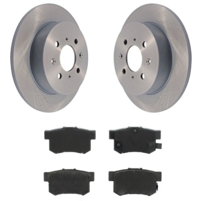 Тормозные диски + тормозные колодки задняя honda civic vii 2000-05 260mm фото №1