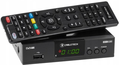 Tuner dekoder TV DVB-T2 H.265 HEVC USB Cabletech URZ0338A