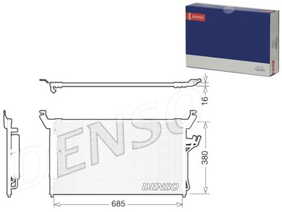 KONDENSATORIUS KONDICIONAVIMO INFINITI FX 3.5 4.5 01.03-12.08 DENSO 