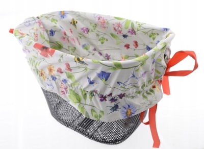 WKŁAD WYŚCIÓŁKA MATERIAŁOWA DO KOSZYKA ROWEROWEGO POLNE KWIATKI