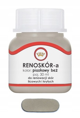 RENOSKÓR FARBA LAKIER DO SKÓRY PIASKOWY BEŻ 30ml