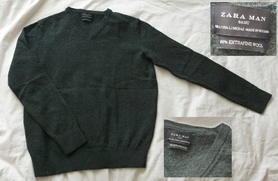 Sweter Zara 100% wełna merino rozmiar S