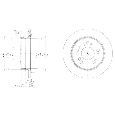 DRIVE+ DISKAI STABDŽIŲ 2SZT. GAL. MERCEDES 190 2.5B 8 9-93 9X5OTW 