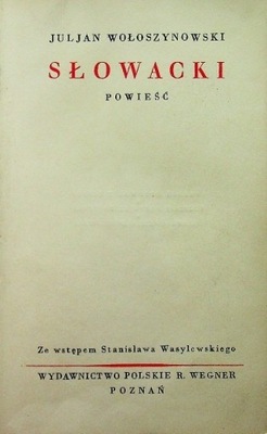 Juljan Wołoszynowski - Słowacki 1929 r.