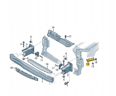 Направляющая направляющая бампера audi a4 8k0807284h фото №1