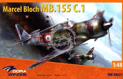 Marcel Bloch MB.155C.1, Dora Wings 48021 skala 1/48
