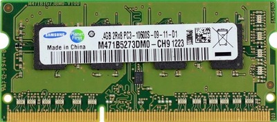 Pamięć RAM SO-DIMM DDR3 SAMSUNG 4GB PC3-10600S 1333MHz CL9 M471B5273DM0-CH9