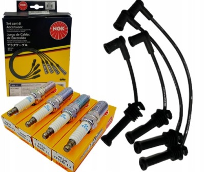 Комплект ngk провода зажигания + свечи зажигания ford focus mondeo 1.4 1.6 16v фото №1