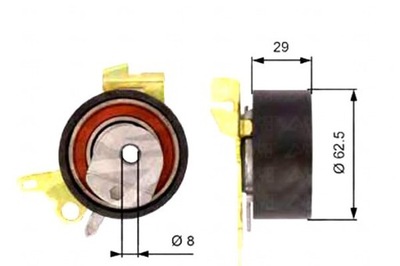 Gates t43022 ролик натяжителя, ремень распределительного вала фото №1