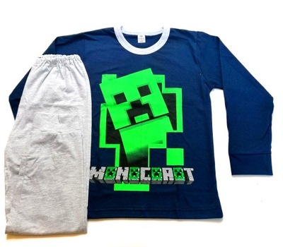 PIŻAMA DZIECIĘCA roz. 134 MINECRAFT / Bawełna 100%