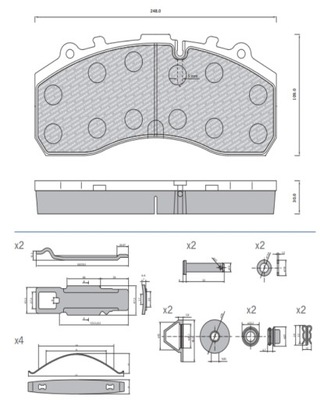 FOMAR 674081 КОМПЛЕКТ КОЛОДОК ТОРМОЗНЫХ WVA29108