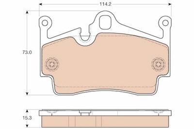 КОЛОДКИ ТОРМОЗНЫЕ PORSCHE ЗАД 911 (996) CARRERA 97-/CAYMAN 04- GDB1961