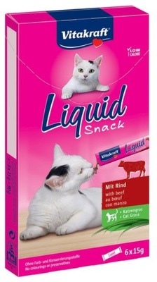 Vitakraft Cat Liquid-Snack z Wołowiną 6x15g