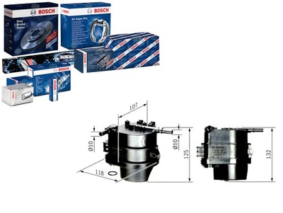 Bosch фильтр топлива su00100892 kl777d wk9015x фото №1