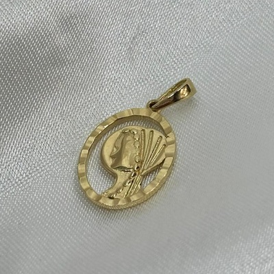 ZŁOTA ZAWIESZKA MATKA BOSKA OWALNA P585 0,93GR