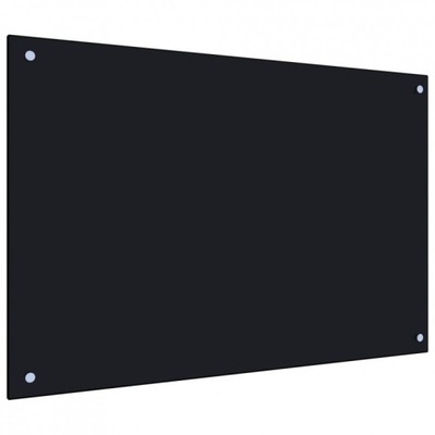 Panel ochronny do kuchni, czarny, 90x60 cm, szkło hartowane