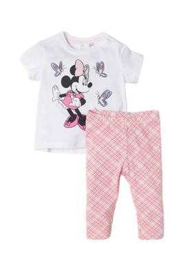 H&M zestaw komplet Myszka Minnie legginsy t-shirt r. 74