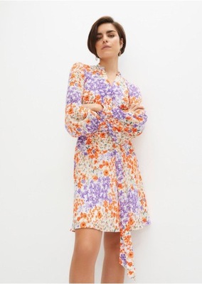 _XX 2S4 WZORZYSTA SUKIENKA Z WIĄZANIEM _/ 38