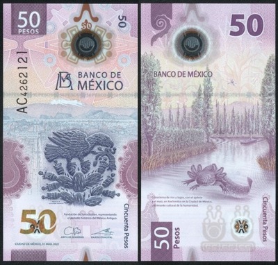 $ Meksyk 50 PESOS P-133a5 UNC 2021