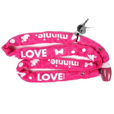 BLOKADA ROWEROWA ŁAŃCUCHOWA zabezpieczenie do rowerka roweru MINNIE MOUSE