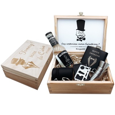 PROŚBA O ŚWIADKOWANIE DLA ŚWIADKA SKRZYNECZKA GRAWER PUDEŁKO BOX PREZENTOWY