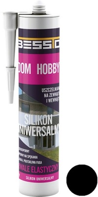 Silikon czarny uniwersalny 280ml Bessto