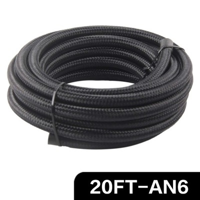 10FT(3meter) 20FT(6meter) AN6 AN8 AN10 PTFE Oil Fuel Hose NYLON Brai~13078