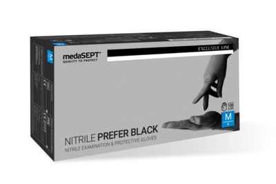 Rękawiczki nitrylowe czarne 100 rozmiar M