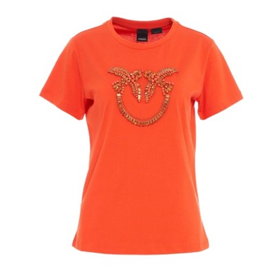 -10% PINKO T-SHIRT DAMSKI QUENTIN Z HAFTEM LOVE BIRDS XS