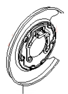 Диск якірна задня ліва hyundai santa fe ii kia sorento ii фото №1