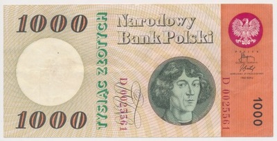 3793. 1000 zł 1965 - D - st. 3+