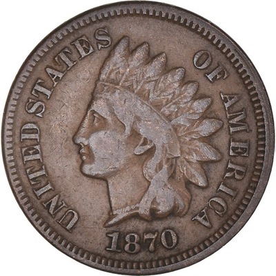 Moneta, USA, Indian Head Cent, Cent, 1870, U.S. Mi