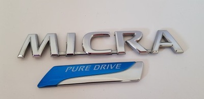 NISSAN MICRA PURE DRIVE SIGN EMBLEM REAR  