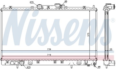 NISSENS NIS 62868A RADUADOR DE AGUA  