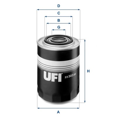 FILTRO ACEITES UFI 23.303.00  