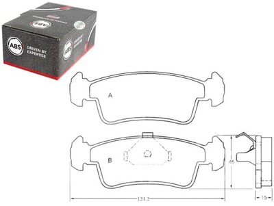 Тормозные колодки тормозные suzuki samurai 92-99 a.b.s. фото №1