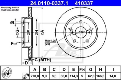 24.0110-0337.1 DISCO HAM.TYL TOYOTA AURIS 07-  