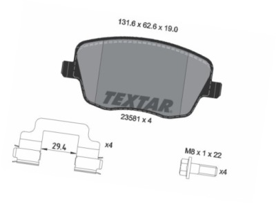 Гальмівні колодки гальмівні перед - textar 2358101 фото №1