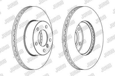 Тормозные диски тормозные перед jurid 562342jc фото №1