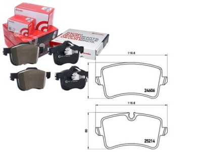 Brembo комплект тормозных колодок тормозных bre, p 85 119 фото №1