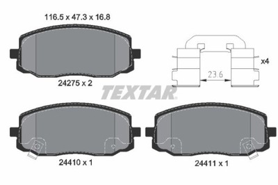 TEXTAR 2427501 TRINKELĖS STABDŽIŲ 