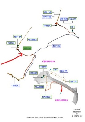 Шланг антени ford kuga mk1 2008-2010 фото №1