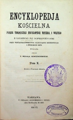 Encyklopedia Kościelna Tom X 1877 r.