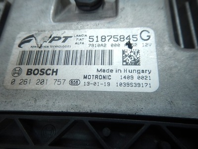 БЛОК УПРАВЛЕНИЯ КОМПЬЮТЕР ECU FIAT BRAVO II 1.4 T-JET 51875845 0261201757