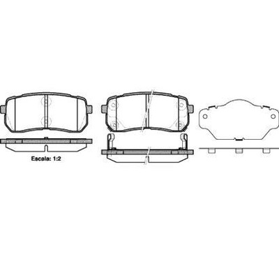 Roadhouse тормозные колодки тормозные hyundai h-1/ix55/ фото №1