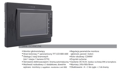 Wideodomofon Vidos S551-SKM M320B skrzynka na listy