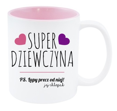 KUBEK SUPER DZIEWCZYNA PREZENT DLA NIEJ