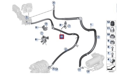 Кабель генератора bmw x6 g06 12428589164 фото №1